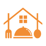 Signet des Jenaer Küchenstudios: Haus mit Besteck